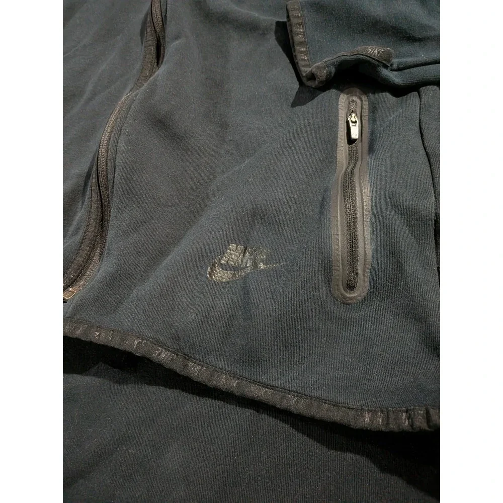 Nike Womens Black Tech Fleece‎ Cape 669613-010 Full Zip Hooded Jacket Size Large